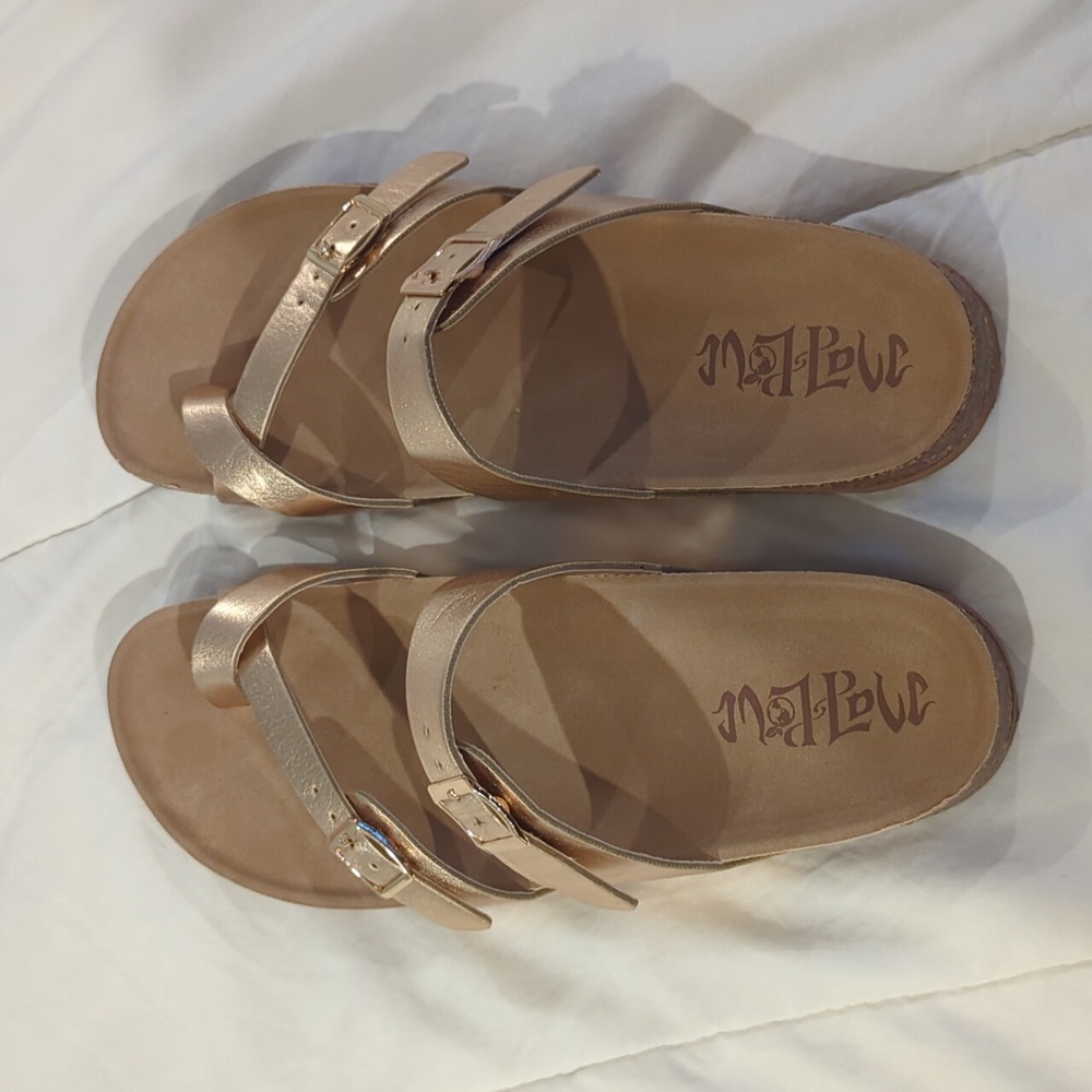 Mad Love Gold Sandals